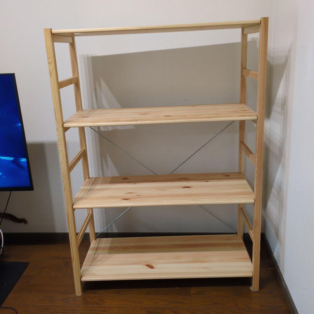 無印良品　パイン材ユニットシェルフ　86cm幅　3段