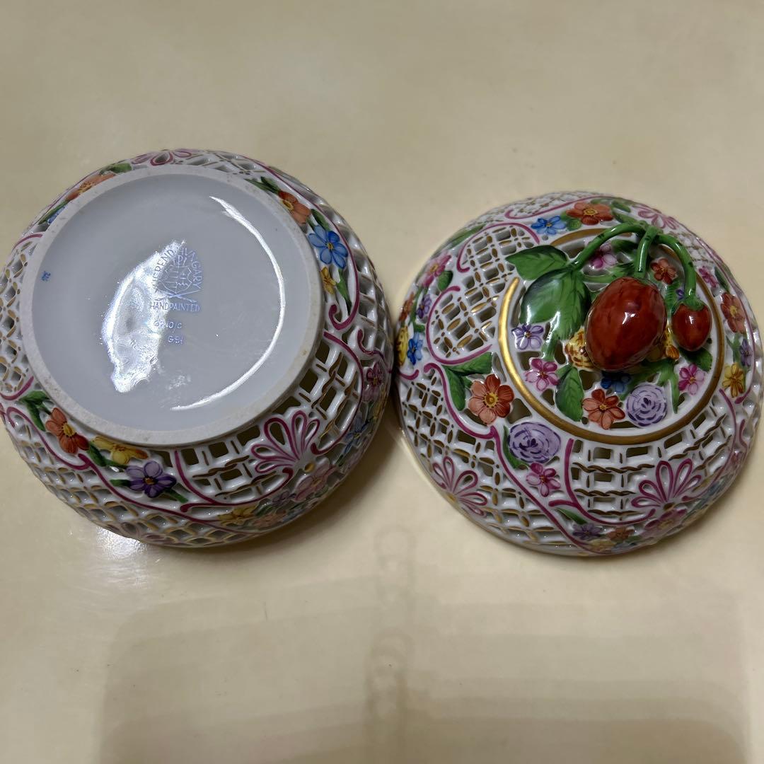 ばぶたん07美品 ヘレンド ファンタジー シリーズ ボンボニエール