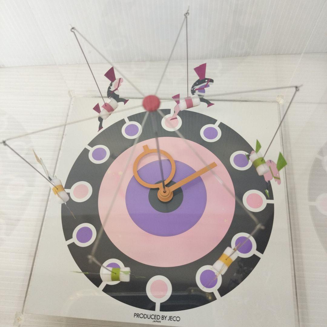 JECO水晶時計 メリーゴーランド 杉井清二 天体 置時計 ポストモダン 80s