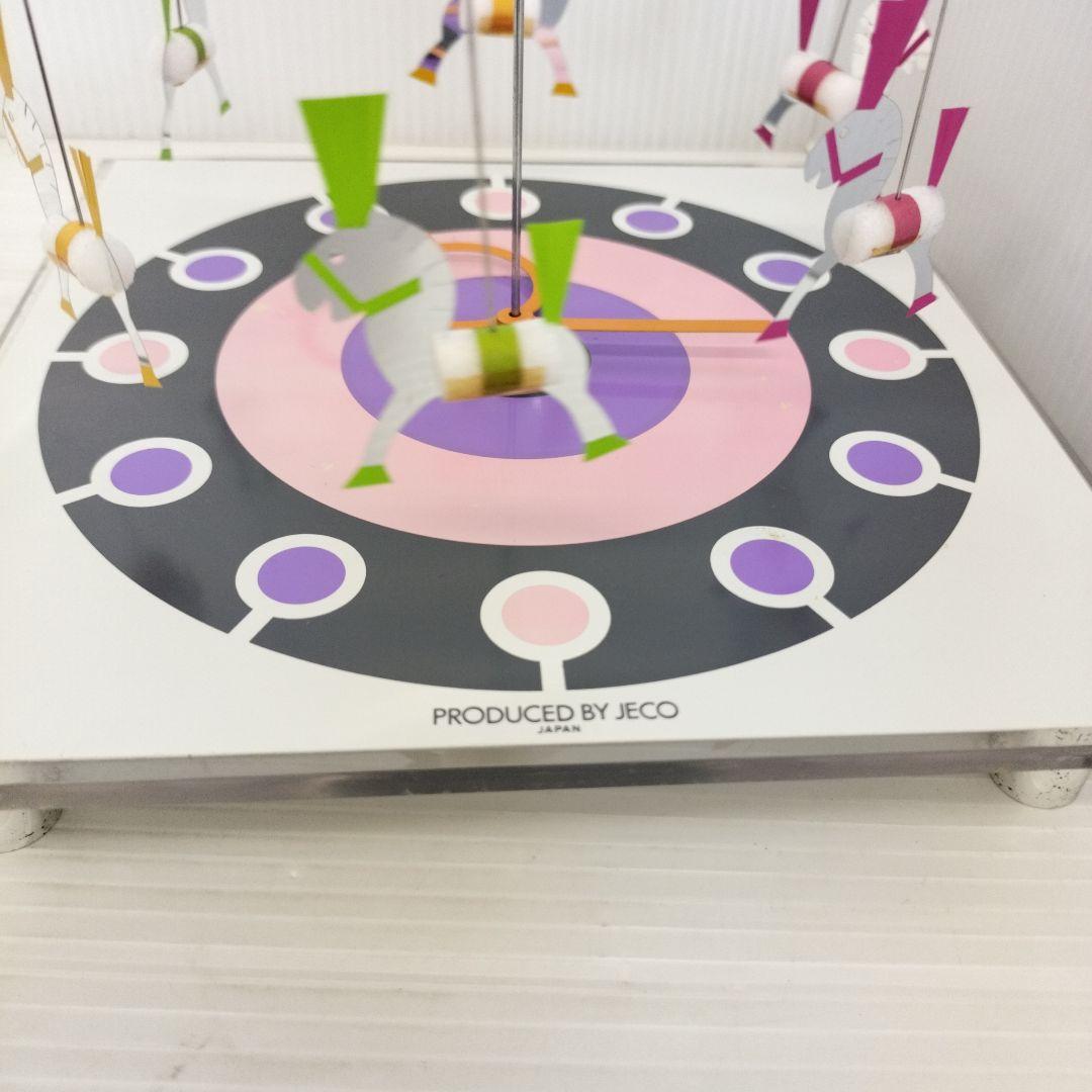 JECO水晶時計 メリーゴーランド 杉井清二 天体 置時計 ポストモダン 80s