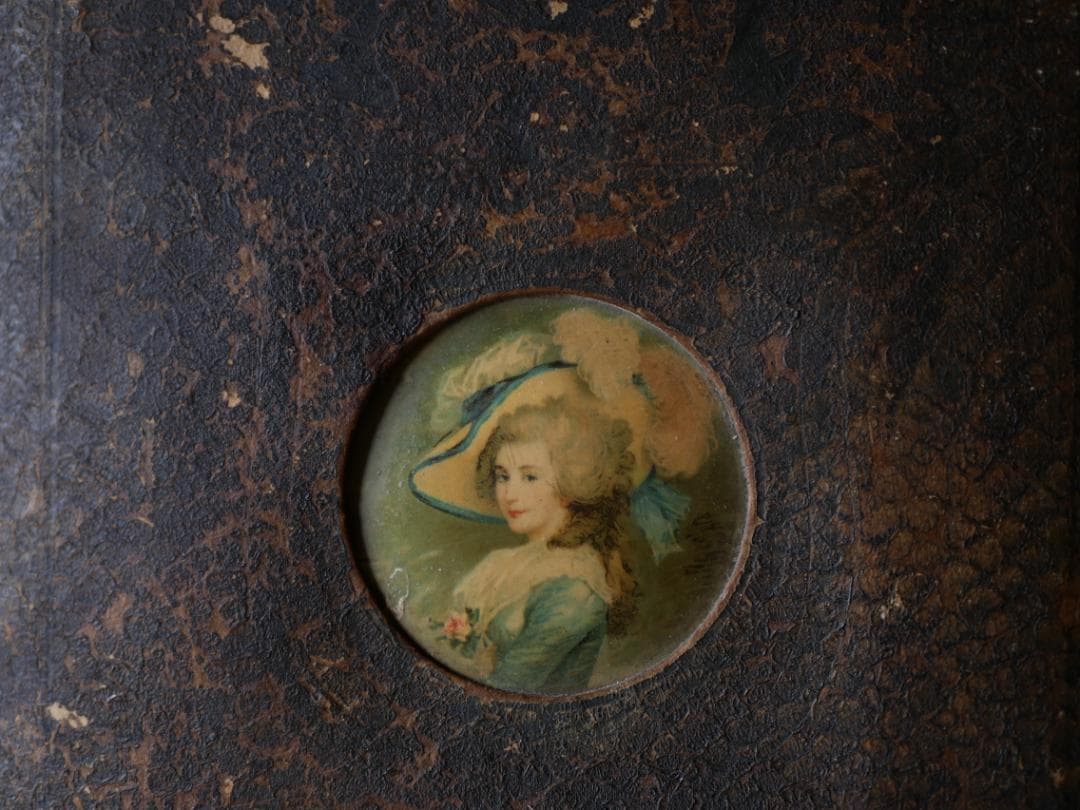 貴婦人のミラー　蛇革　三面鏡　フランスアンティーク　アンティークのある暮らし