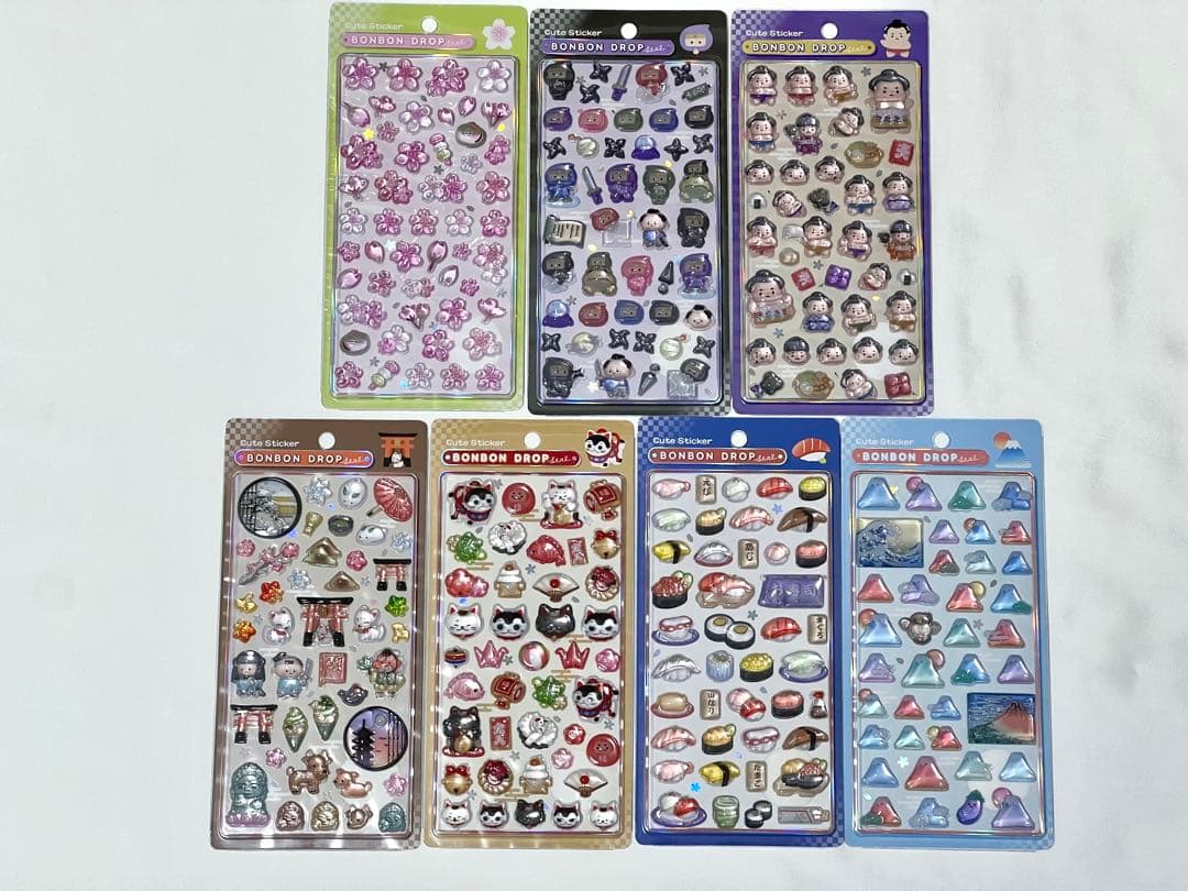 ボンボンドロップシール 和柄 7種セット 正規品 a