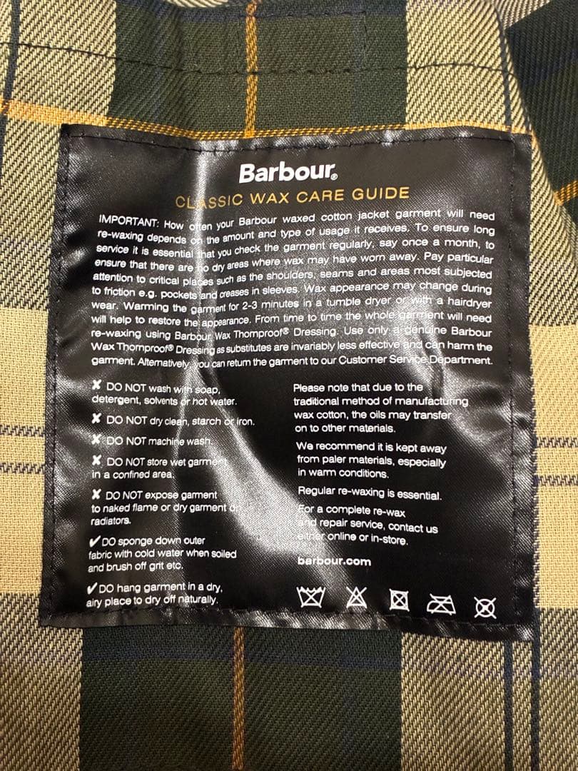 Barbour バブアー ビデイル ワックスド 40 セージ レギュラー
