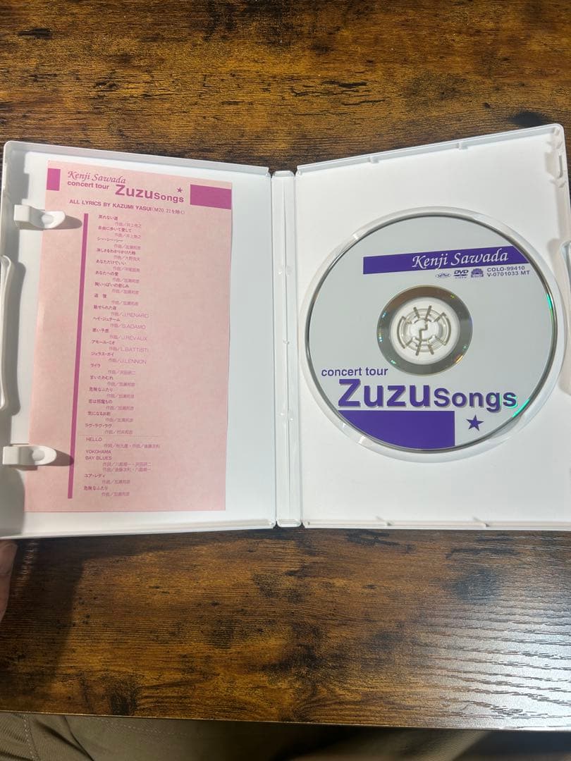 中古品 DVD 沢田研二 ZuzuSongs ツアーDVD