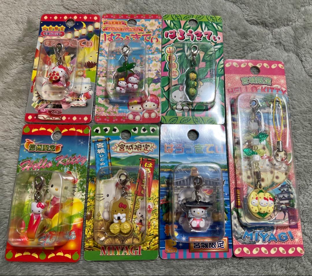 ご当地キティちゃん　ファスナーマスコット、ストラップ合計77点