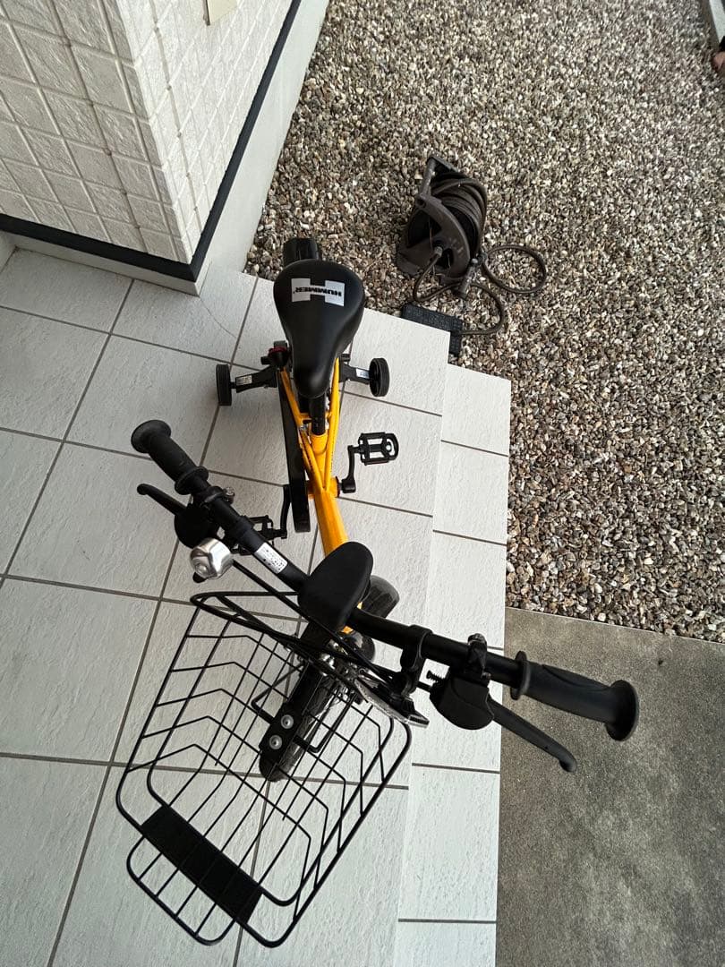 HUMMER 子供用自転車 14インチ　イエロー 補助輪付き
