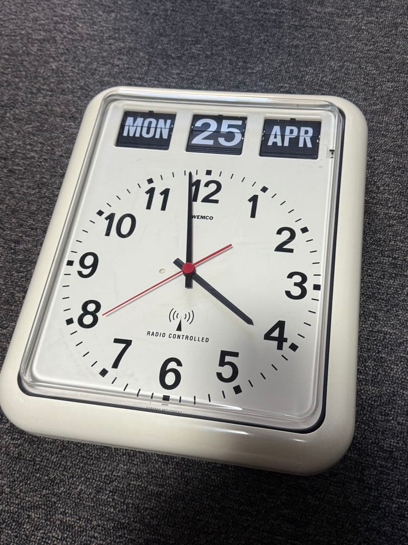 【美品】TWEMCO RC-12 時計 パタパタ 電波 壁掛け トゥエンコ