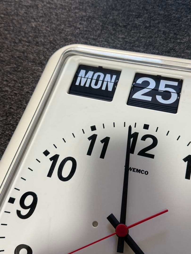 【美品】TWEMCO RC-12 時計 パタパタ 電波 壁掛け トゥエンコ