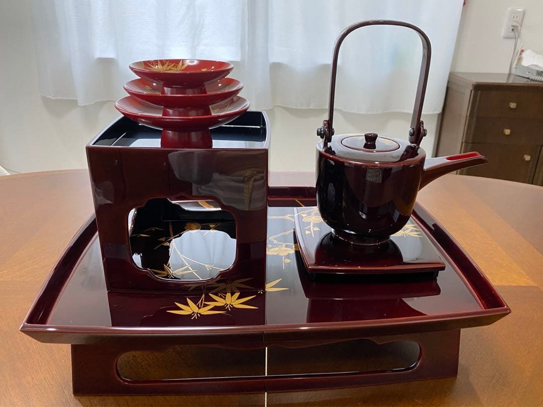 輪島塗屠蘇漆器セット ⭐︎梅竹模様