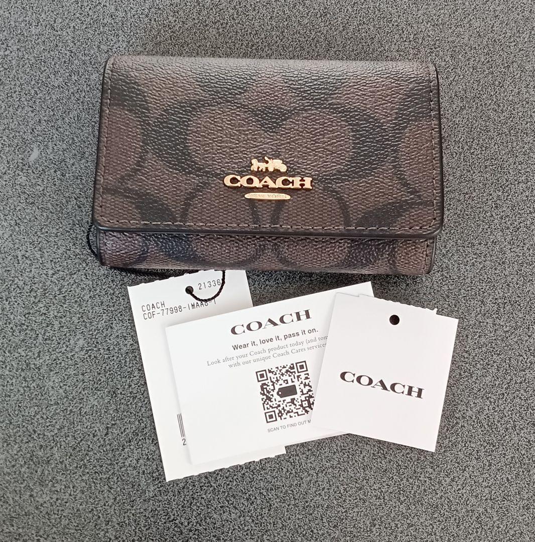 COACH/コーチ　ファイブ リング キー ケース・シグネチャー キャンバス