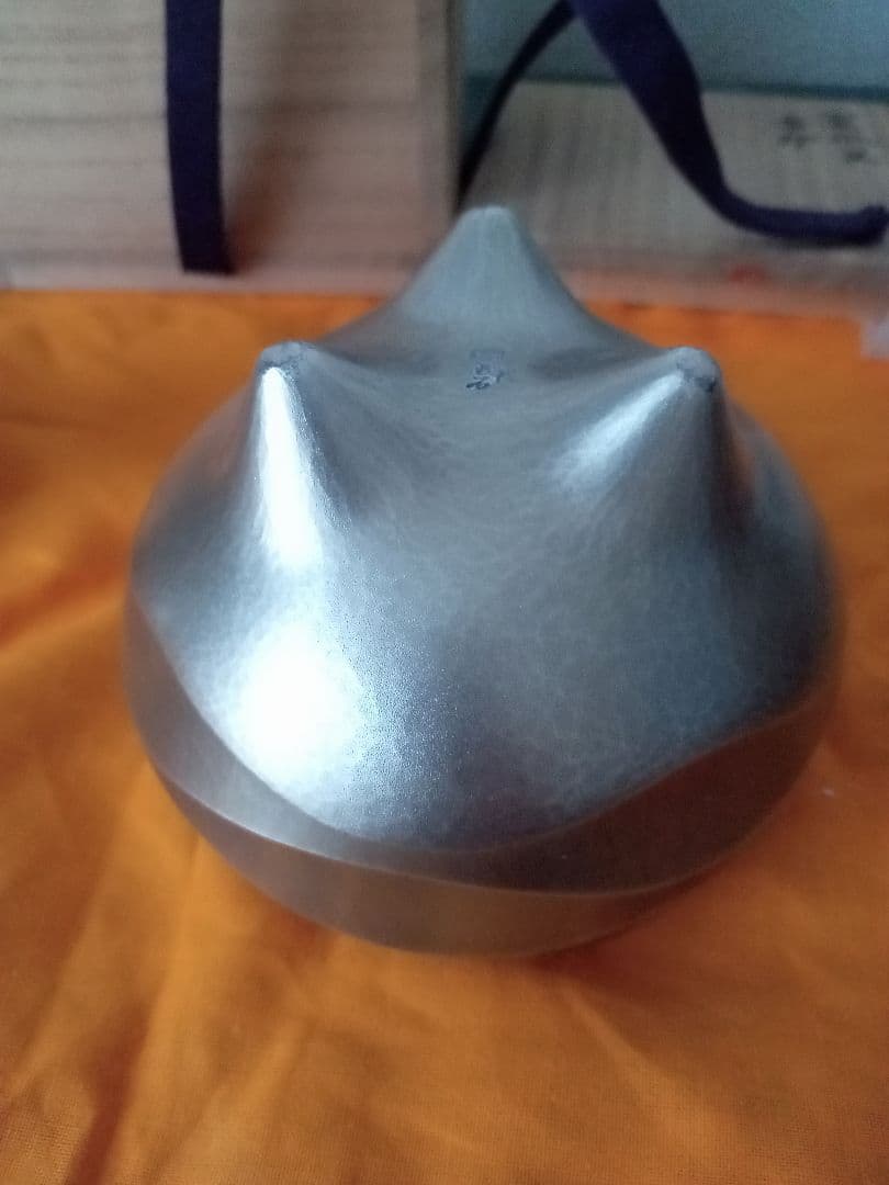 希少 現品限り 人間国宝 奥山峰石 作 純銀 雲水文香炉 刻印あり