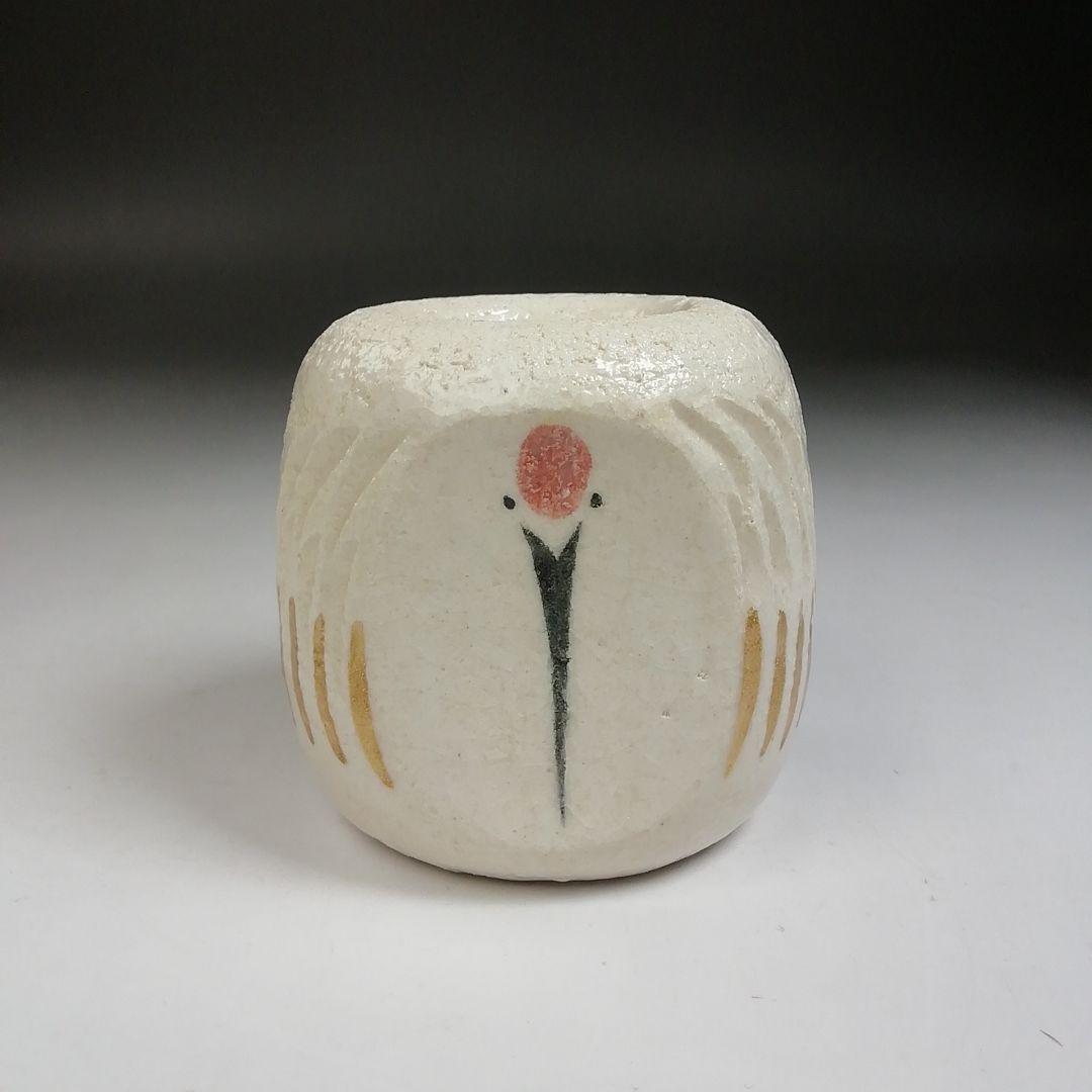 Ｔ９６２　蓋置　『鶴　蓋置』『伊東桂楽 造』　共箱　茶道具