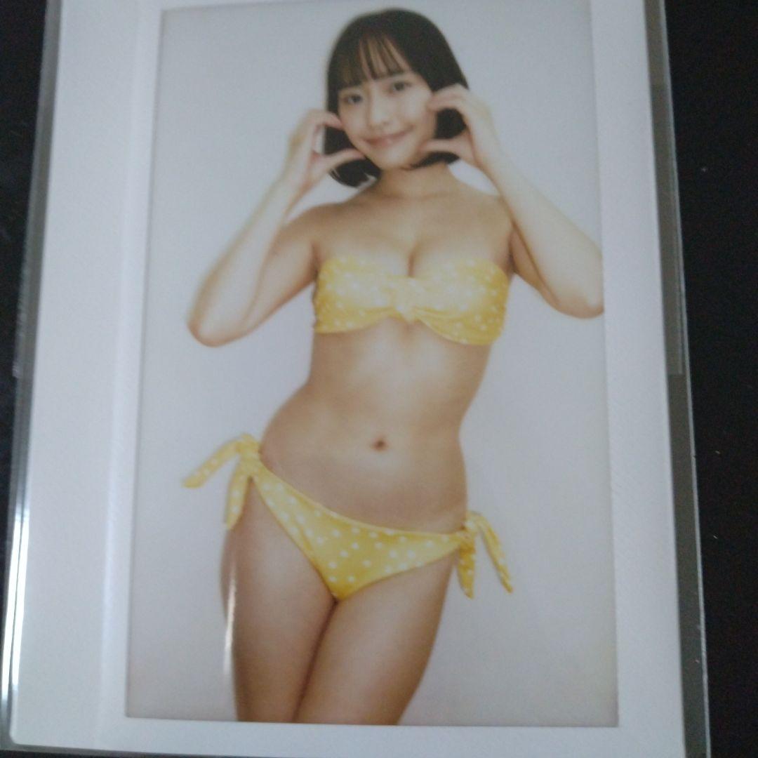 高崎かなみ 黄色の水玉ビキニ ワイドチェキ