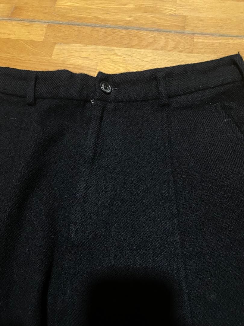 【美品】ブラックコムデギャルソン　サルエルパンツ　ウールギャバ　ペンギン