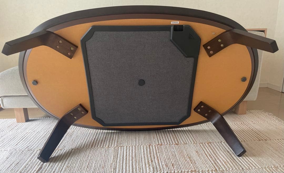 【廃盤品】無印良品タモ材 楕円形こたつ MJ-KDF1340/DB