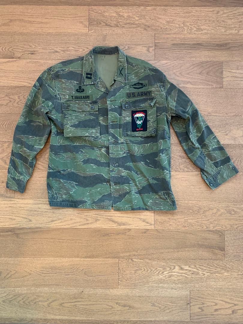 米軍ナム戦タイガーストライプ迷彩服上下セット