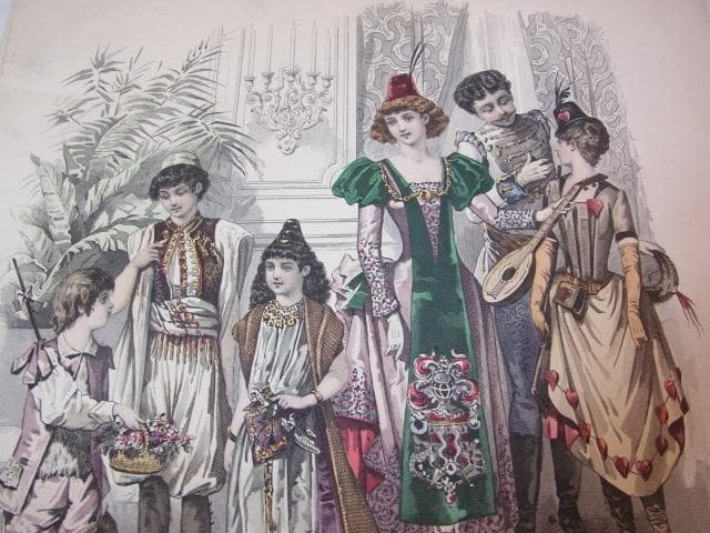 美品1885年銅版画◆フランス ファッション誌『JOURNAL』No.2247E