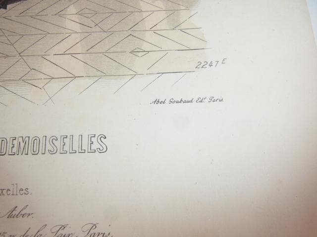 美品1885年銅版画◆フランス ファッション誌『JOURNAL』No.2247E