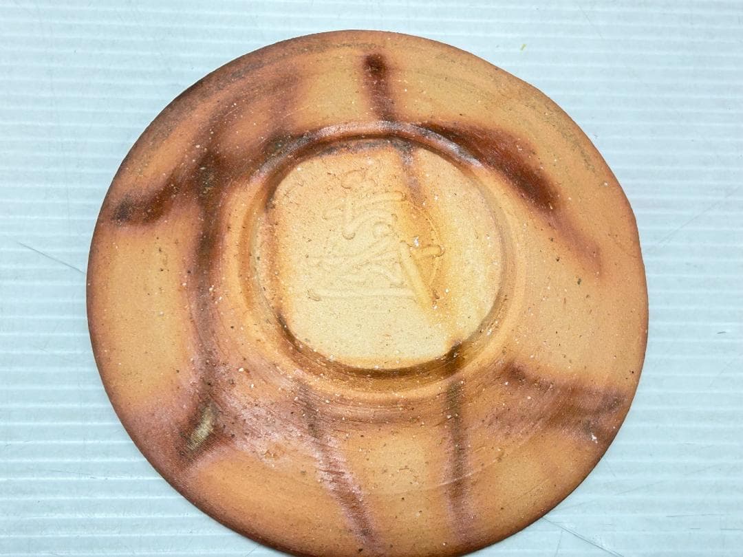 ★備前焼【浦上善次・火襷/小皿&徳利】2個SET　県重要無形文化財・木箱入り★