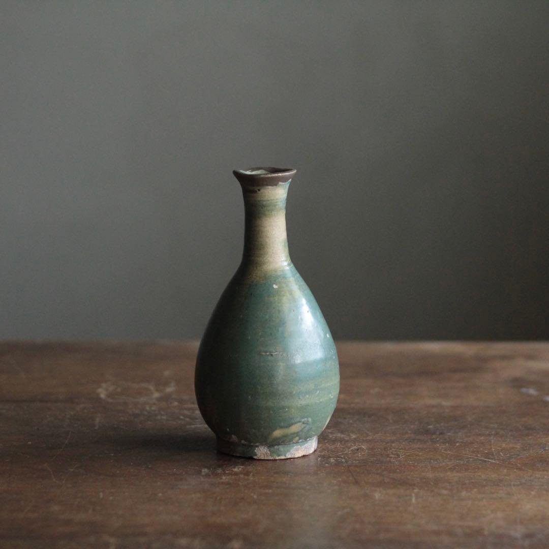 緑釉 徳利 唐津 壺屋 龍門司 酒器 古美術 古道具 アンティーク
