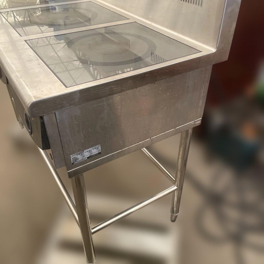 ジャンク品　ホシザキ HIH-555T12E 業務用 3口 IH コンロ