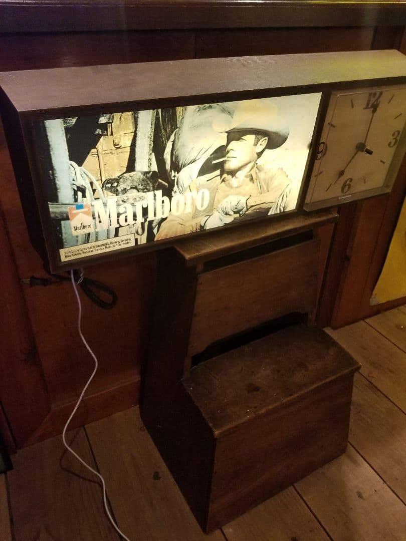 激レア　マルボロ　クロック　ディスプレイ