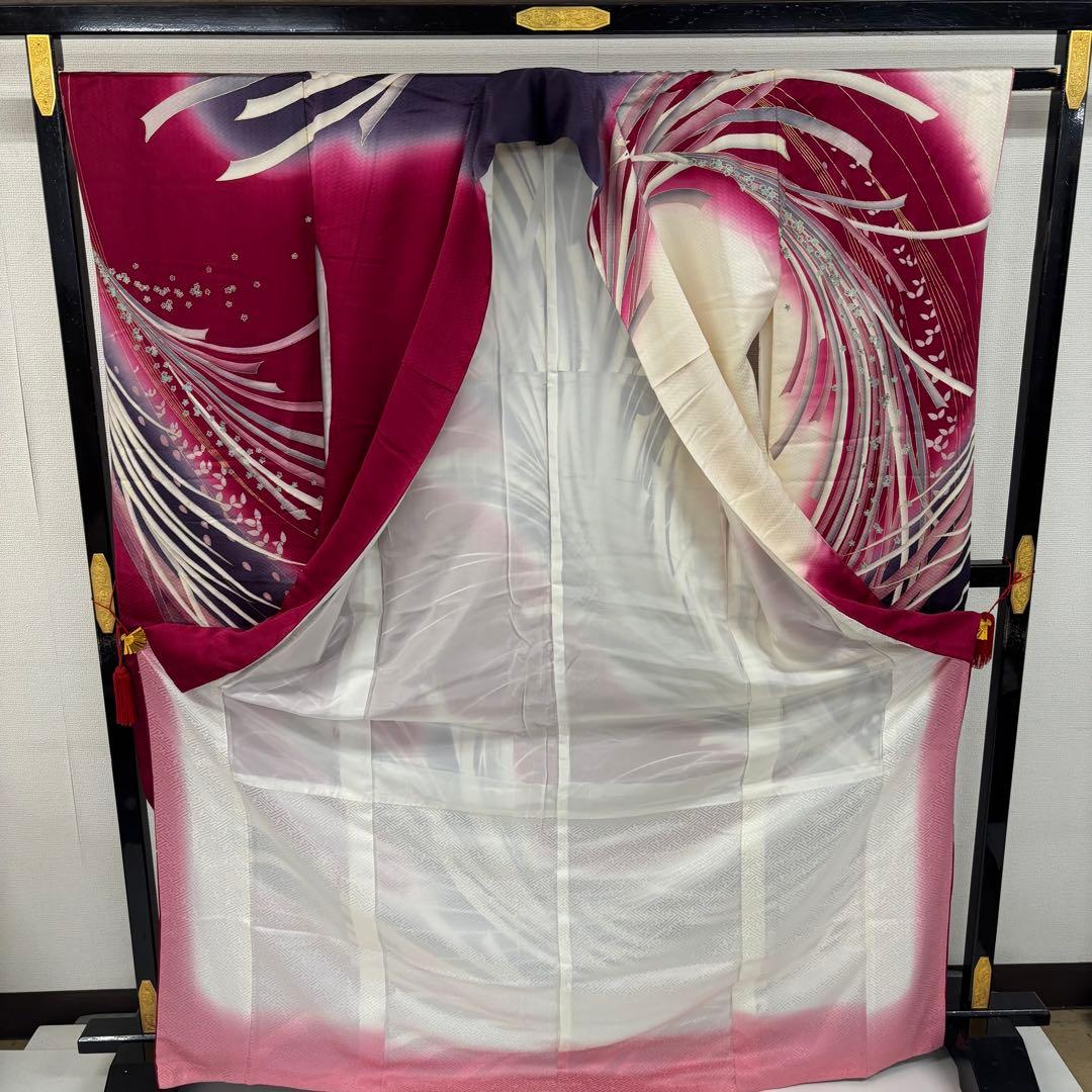 ふさ様　AK-6867 振袖 金駒刺繍 迫力ある鳥 着丈175 素敵なデザイン