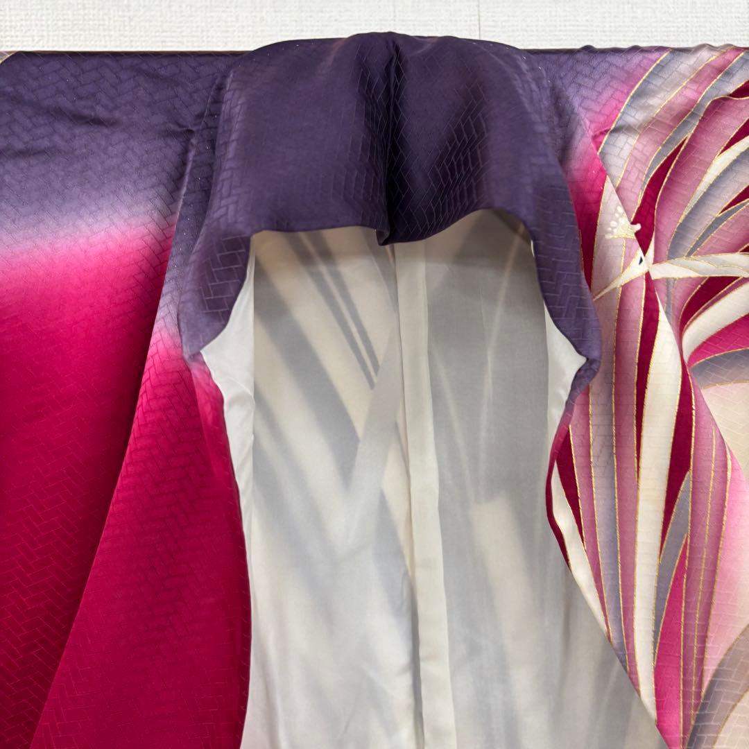 ふさ様　AK-6867 振袖 金駒刺繍 迫力ある鳥 着丈175 素敵なデザイン