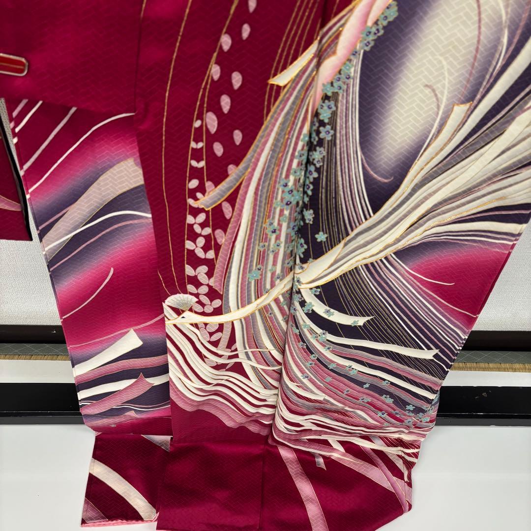 ふさ様　AK-6867 振袖 金駒刺繍 迫力ある鳥 着丈175 素敵なデザイン