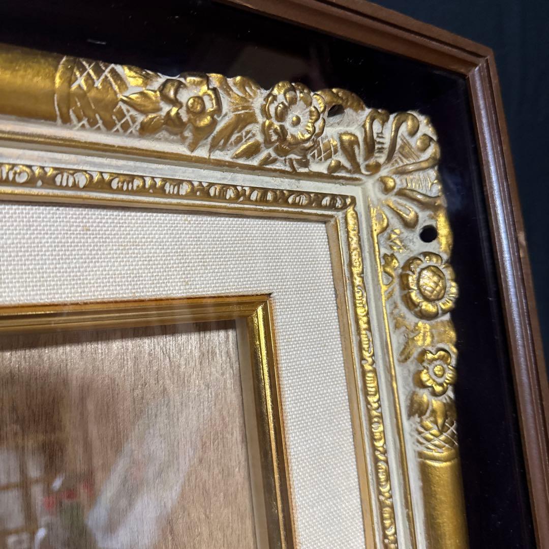 F10 額縁　大型　油彩額縁　油絵額縁　アンティーク　ガラス