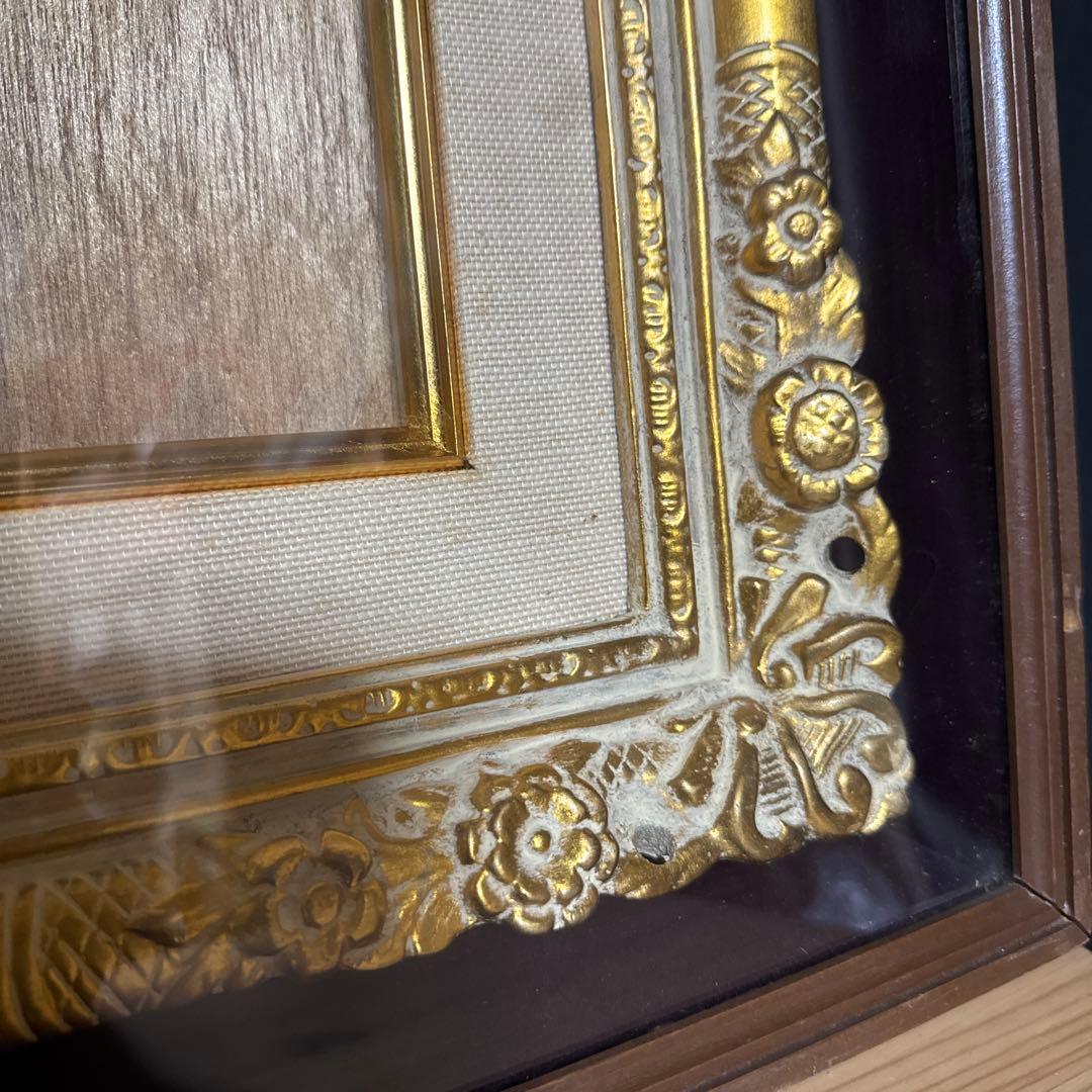 F10 額縁　大型　油彩額縁　油絵額縁　アンティーク　ガラス