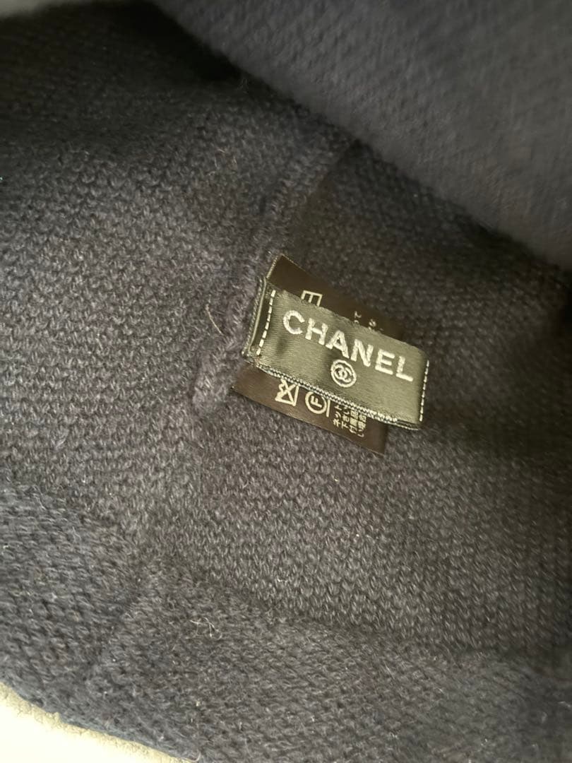 シャネル ビーニー ネイビー