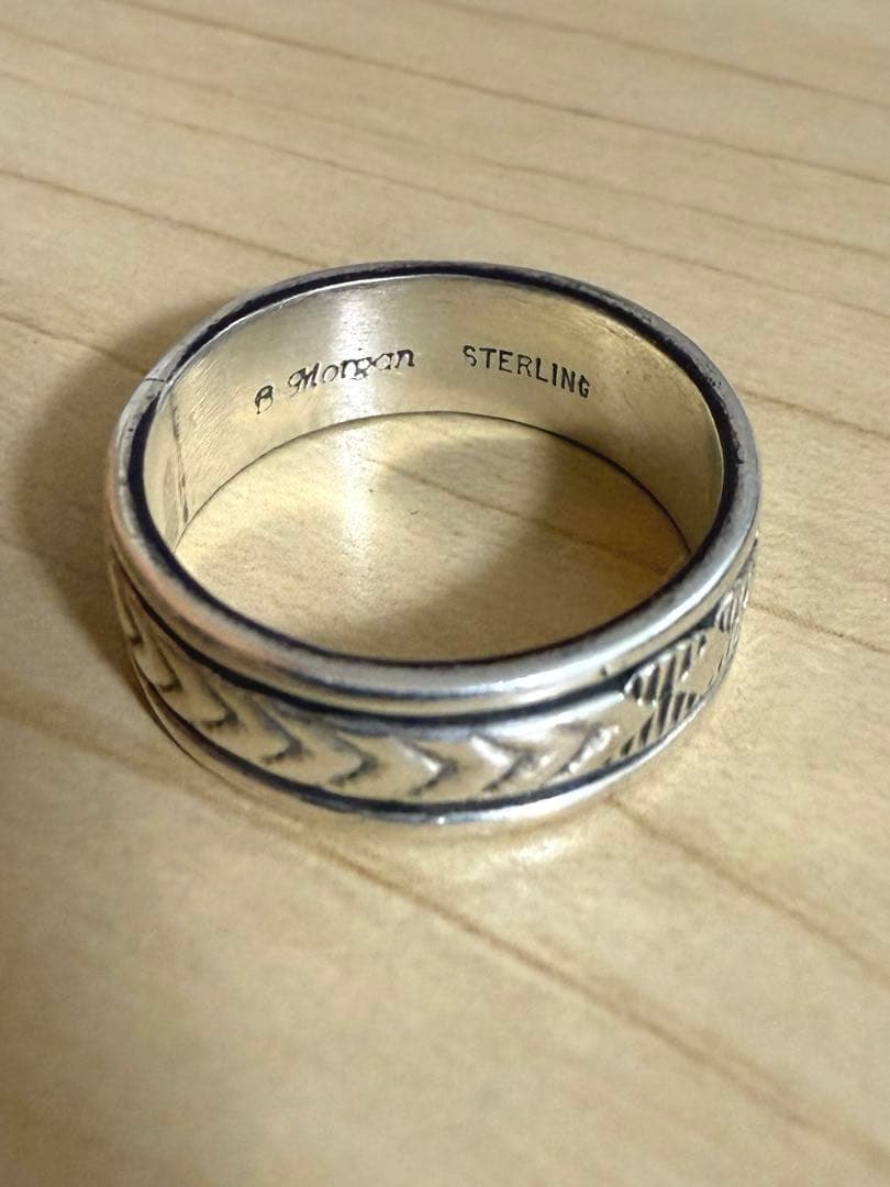 ナバホ族　ブルースモーガン　指輪　15.5号