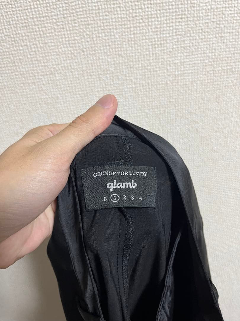 glamb グラム　Shinin layered pants リブパンツ