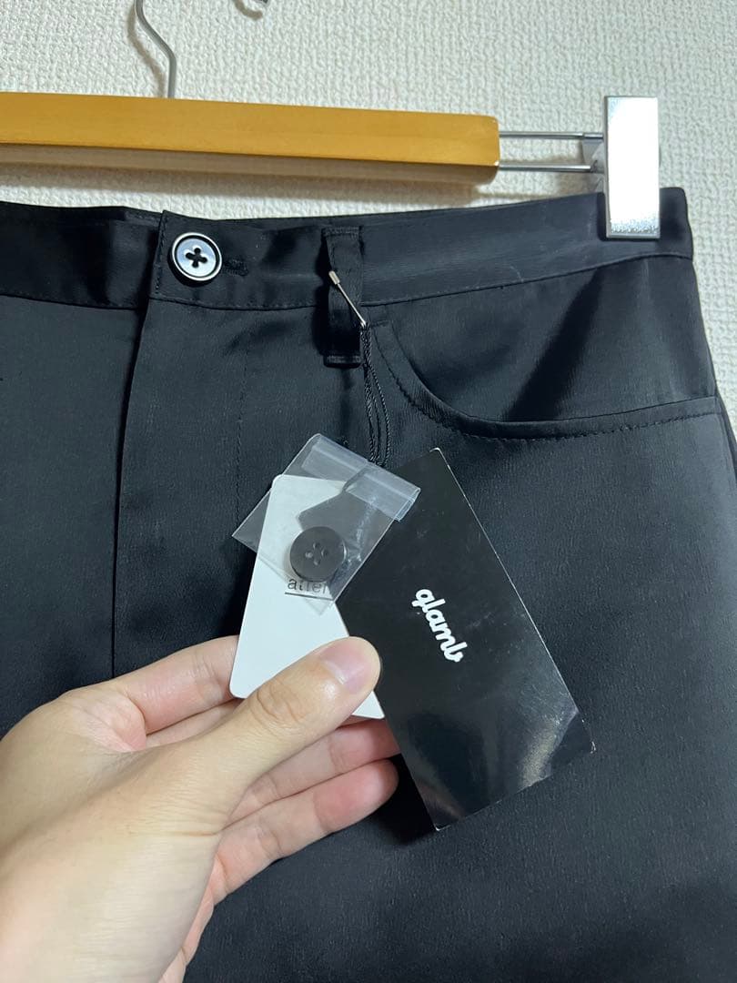 glamb グラム　Shinin layered pants リブパンツ