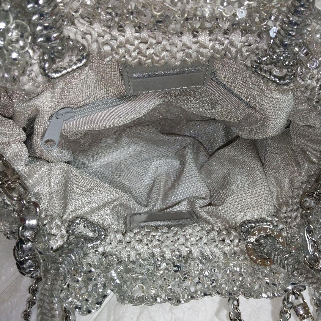 アンテプリマ・ワイヤー グリッター/シルバー ショルダーバッグ