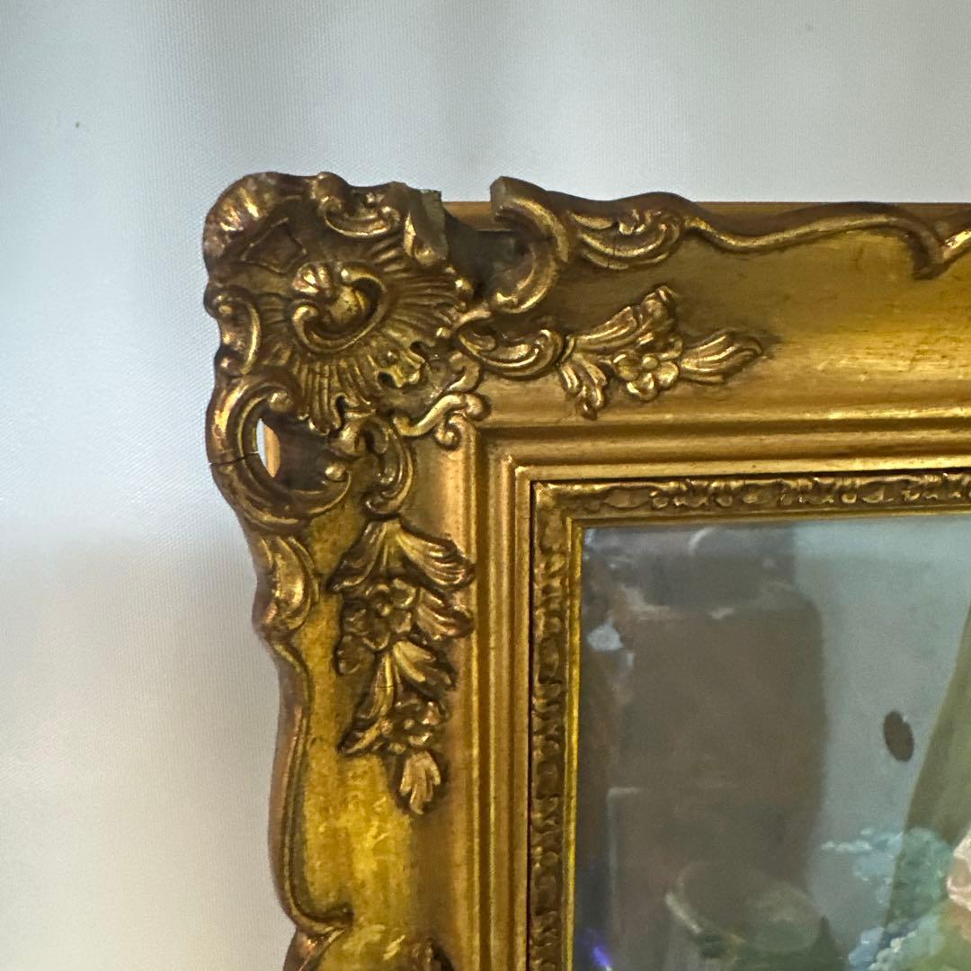 真作　肉筆　油彩　絵画　イタリア製額縁ルノアール風