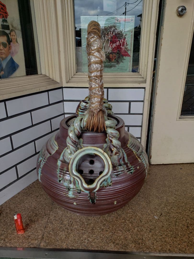 特大 急須　陶器　芸術品　生花　縁起物