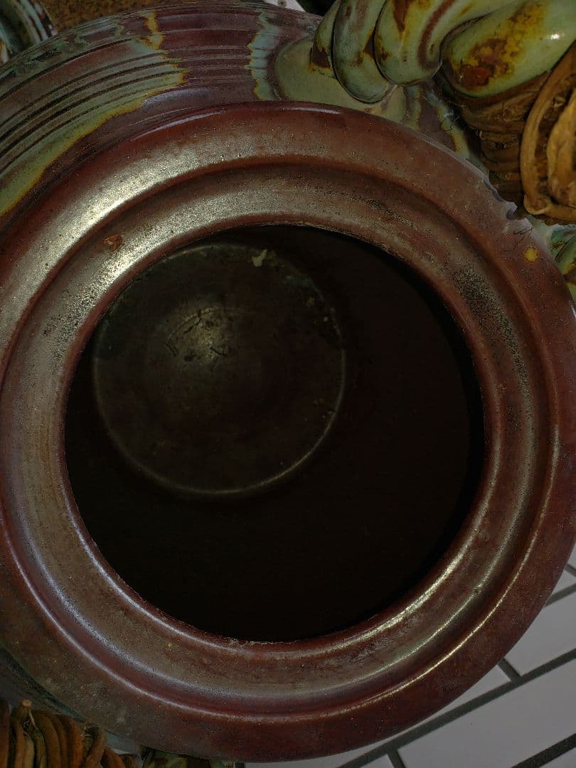 特大 急須　陶器　芸術品　生花　縁起物