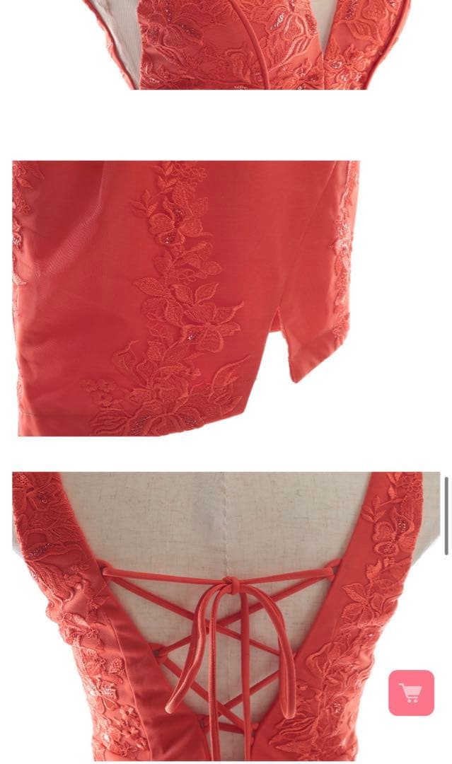 ROBE de FLEURS ミニキャバドレス Sサイズ オレンジ 新品