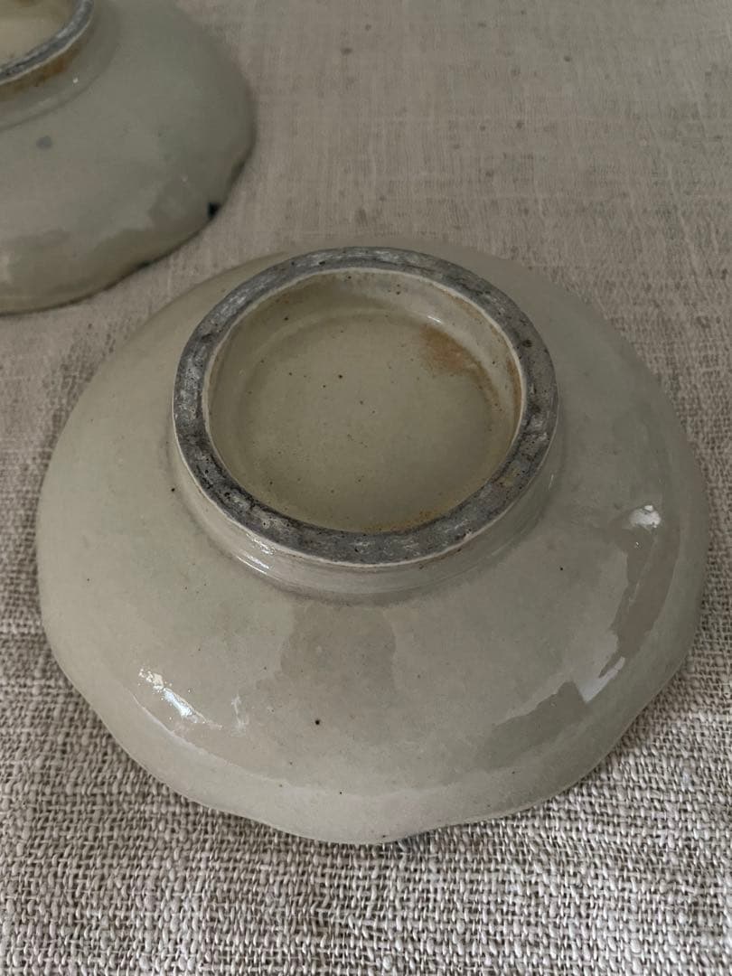 沖縄　大嶺實清　古作　染付輪花皿