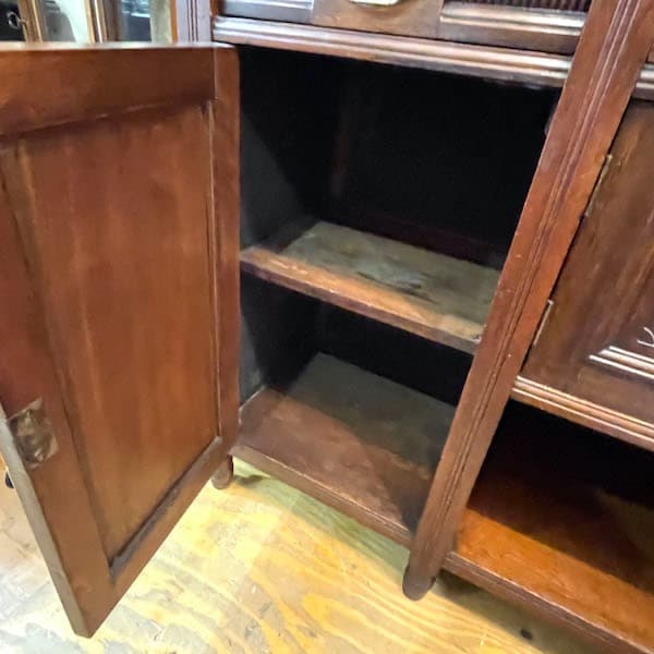 関西限定　送料別　アンティーク　ミラー付きサイドボード　飾り棚　キュリオケース