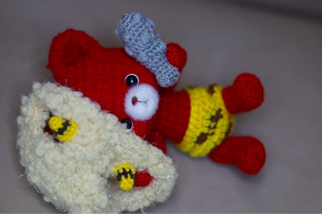 あみぐるみ くま 節分 豆まき 鬼