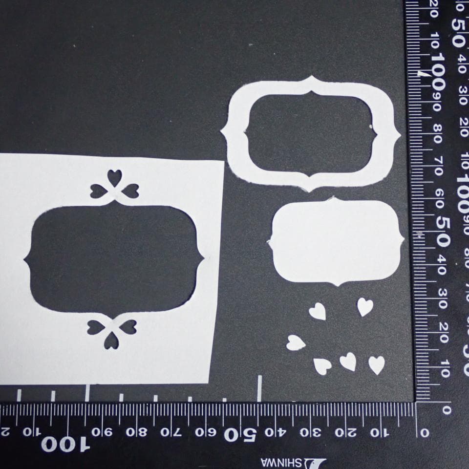 コメントカード　ハート フレーム　クラフトパンチ　写真フレーム