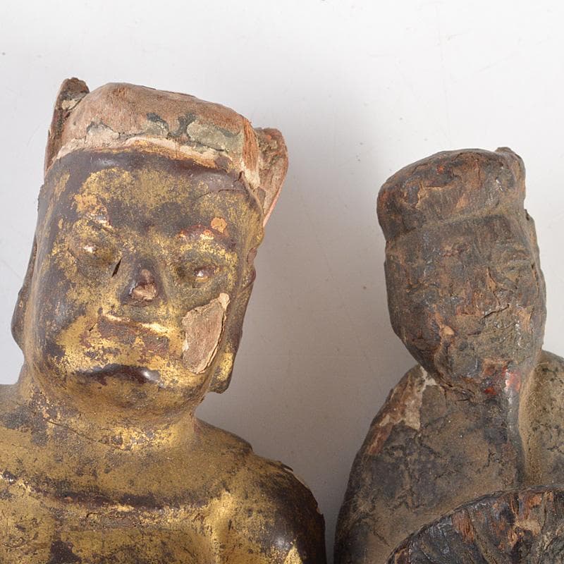 仏教美術　木彫など　懐中仏　仏像　人物像　4点まとめて　M　R7450