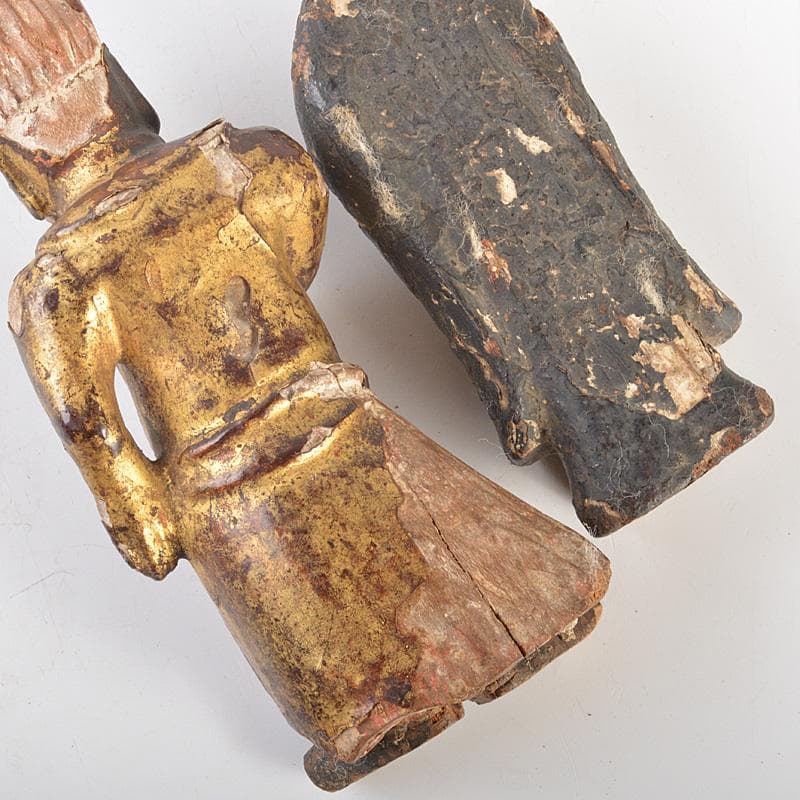 仏教美術　木彫など　懐中仏　仏像　人物像　4点まとめて　M　R7450