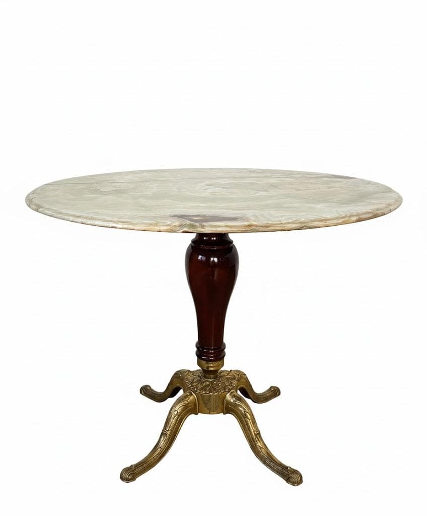 天然オニキス φ1000mm｜1枚物 天然石天板 脚付き ラウンドテーブル