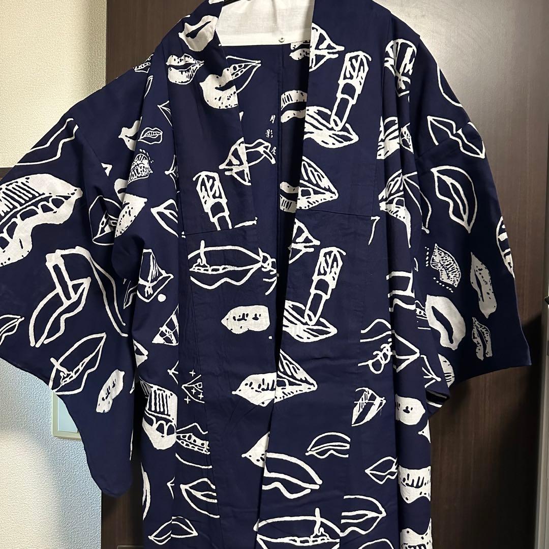 n*n様 【レア早い者勝ち！】月影屋 浴衣 レディースM ぶちゅ〜の浴衣 紺色