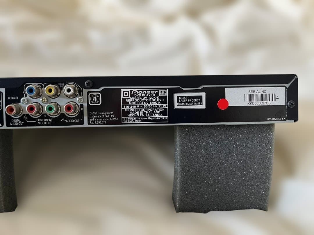 【中古】「非常に良い」Pioneer DVDプレーヤー DＶ-120K-K