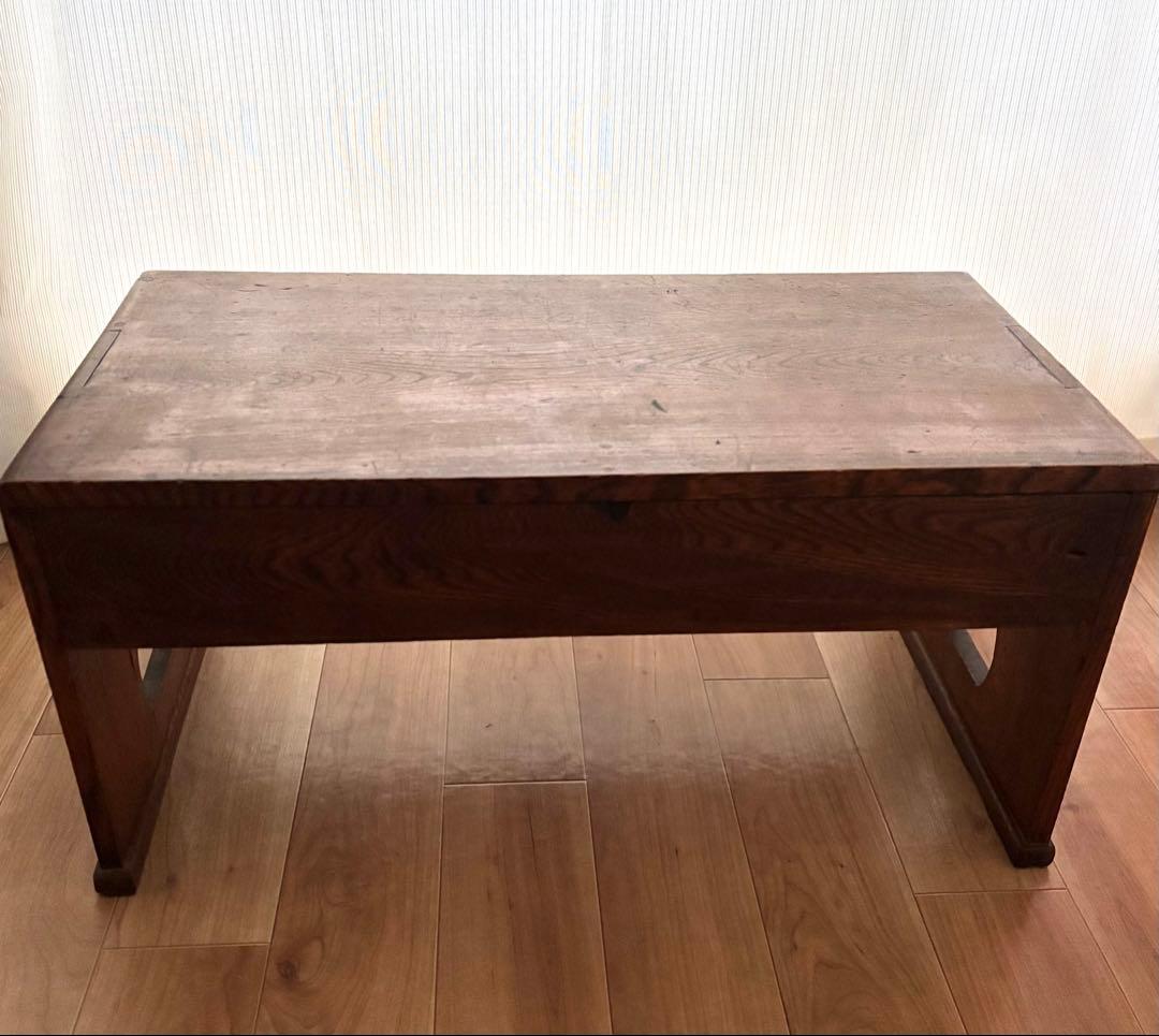 木製文机　2引き出し付き　アンティーク